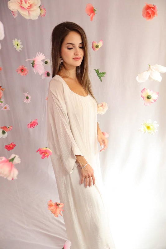 Swan Kimono Maxi Dress Set