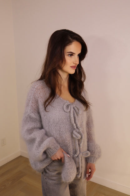 Grey Mohair Cardigan