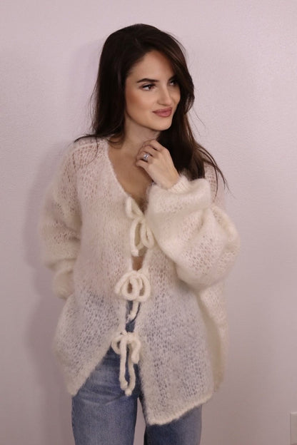 Ivory Mohair Cardigan