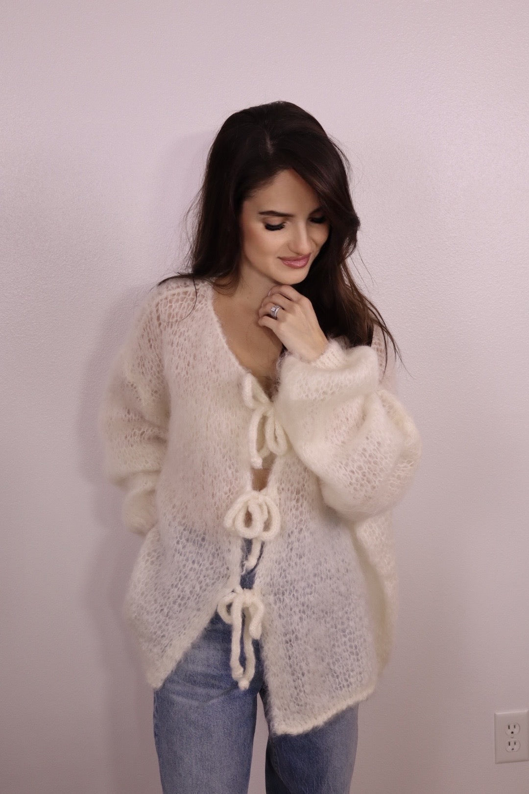 Ivory Mohair Cardigan