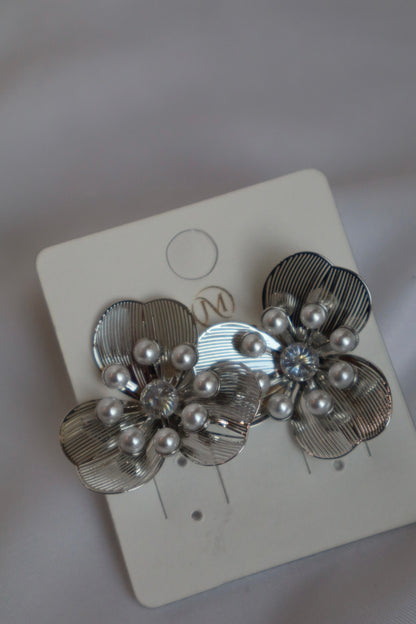 Silver Flower Earrings