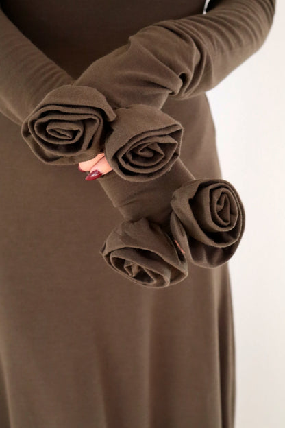 Rose Sleeve Maxi Dress